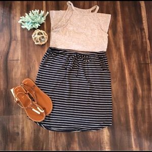 Sonoma Striped Cotton Skirt